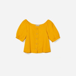 夏季2021新款韩版宽松上衣V领心机锁骨设计感小众条纹短袖T恤女 - 红色/S